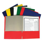 C-Line Recycled Paper Portfolio Without Prongs, 2 Pocket, Assorted, 60 Pack (CLI05300)-2 Pockets without Prongs