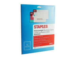 Staples Inkjet Business Cards - 2" x 3 1/2" - Matte Ivory - 250 Pack-Heavyweight paper