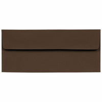 JAM Paper #10 Business Envelopes - 4.125" x 9.5" - Chocolate Brown Recycled - 50 Pack-Colour: Chocolate Brown 