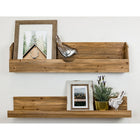 kieragrace Muskoka Cantu Shelf & Pugh Shelf - Set of 2, Walnut, (36" x 3.5" x 9.5") and (36" x 5" x 5")-Pugh: Warm walnut shelf with deep ledge, 36” by 5” by 5”