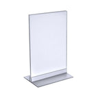 Azar Displays 11" x 7" Vertical/Horizontal T-Strip Acrylic Sign Holder, 10 Pack (102716)-Used vertically or horizontally depending on what suits best for your needs