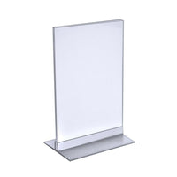 Azar Displays 11" x 7" Vertical/Horizontal T-Strip Acrylic Sign Holder, 10 Pack (102716)-Used vertically or horizontally depending on what suits best for your needs