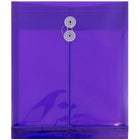 JAM Paper Plastic Envelopes, Button String Tie Closure, Letter Open End, 9.75 x 11.75, Lilac Purple Poly, 12 Pack (118b1lilac)-Lilac purple
