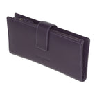 Club Rochelier Ladies Clutch with Tab Wallet - Plum-Tab Closure