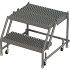 Tri-Arc Manufacturing Deep Top Step Rolling Ladder, Platform Height: 20", No. of Steps: 2, Step Width: 24" (KDSR002242-D2)-No. of Steps: 2