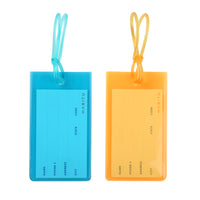 Habitu Luggage Tag Duo Set - Orange/Blue-Luggage tag