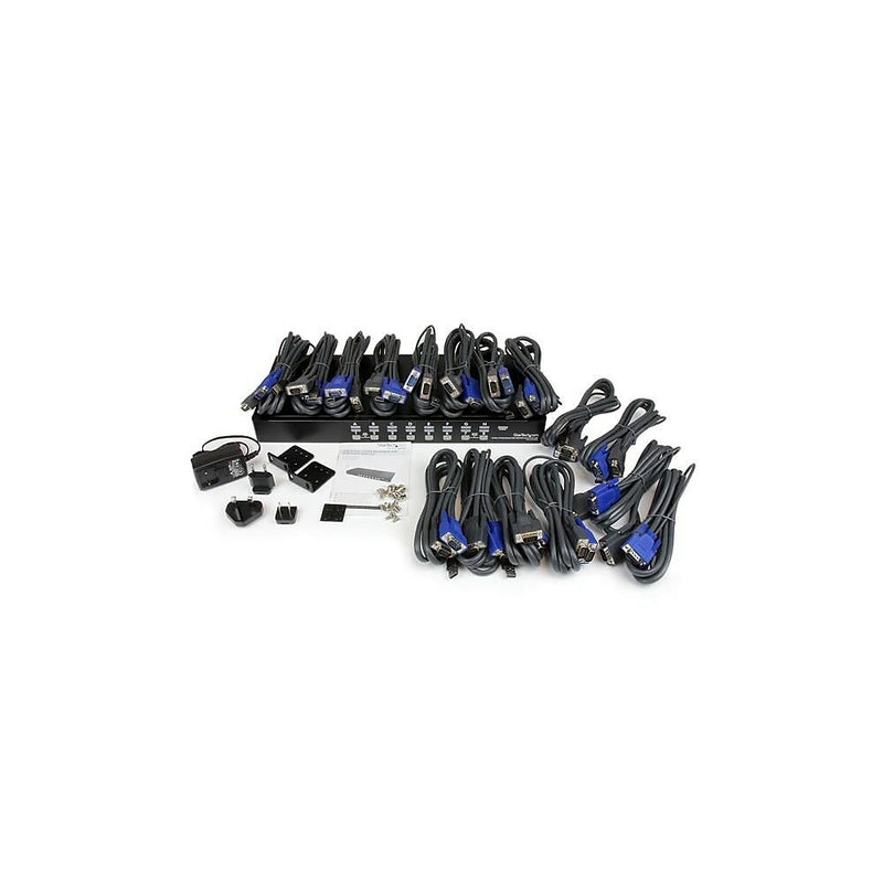 StarTech 16 Port 1U Rackmount USB KVM Switch Kit with OSD and