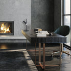 Dainolite Constance Modern Table Lamp - Matte Black with Frosted Acrylic Diffuser - 6 W-6ft Cord provides ample reach