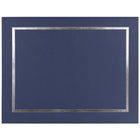 St. James Document/Certificate Holders - Silver Foil Border - Linen Finish - Navy Blue - 5 Pack - 83851-Add ceremony, elegance and sincerity to the act of giving recognition