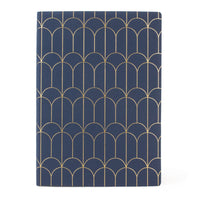Staples Suede Journal - Navy - 6" x 8"-Suede Soft cover - Navy