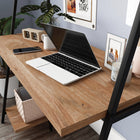 Sauder 43"W North Avenue Desk - Sindoori Mango- Durable, black metal frame for upgraded style