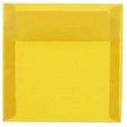 JAM Paper 6 x 6 Square Envelopes, Gold Translucent Vellum, 50 Pack (PACV577I)-Gold translucent envelope