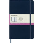Moleskine Notebook - Large - Ruled/Plain - Hard Cover - 5" x 8.25" - Sapphire Blue-Large size