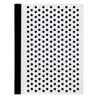 Oxford Punch Pop College  Composition Book – 9-3/4" x 7-1/2" – Ruled – 80 Sheets – Black-Turn up the fun with a tactile polka dot composition notebook sure to give you the feels