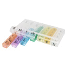 Travelon 7 Day Pill Organizer - Brights-Each day’s organizer pops out for easy access