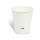 Perk Paper Hot Cups - 10 oz. - White - 50 Pack-Lined with poly to protect against leaks