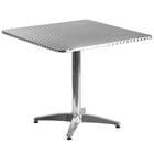Flash Furniture 31.5" Square Aluminum Indoor-Outdoor Table with Base-Square Table