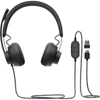 Logitech Zone Wired On-Ear Headset (UC)-Wired On-Ear Headset