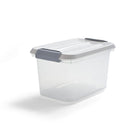 TRU RED 5.9 L Plastic Storage Tote with Locking Lid-Smaller size storage tote fits neatly in a closet or under your desk