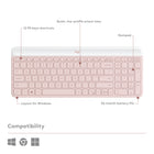 Logitech MK470 Slim Wireless Keyboard and Mouse Combo - Rose-Simple plug-and-play USB nano receiver offers a strong reliable 2.4 GHz wireless connection with 10 m (33ft) of range