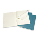 Moleskine Soft Cover Cahier Journals - Ruled - Extra Large - Brisk Blue - 3 Pack-Dimensions: 7.5" W x 10" H