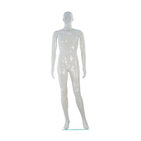 Eddie's Hang-Up Display Ltd. Glossy Abstract Male Mannequin, Two Straight Arms, White (150550)-Glossy abstract male mannequin (two straight arms)