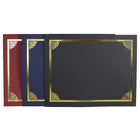 St. James Document/Certificate Holders - Gold Foil Border - Linen Finish - Navy Blue - 5 Pack - 83803-Premium 230g linen textured cover stock paper with elegant gold foil design