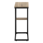 Monarch Specialties 3672 Accent Table - 25"H/Dark Taupe/Black Metal-Warranty: 1 Year limited for parts
