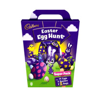 Cadbury Easter Egg Hunt Super Pack - 342g-Contains: 14 Hollow Milk Chocolate Eggs, 3 x Mini Eggs -Treatsize Bags, 3 Mini Bunnies