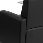 Flash Furniture Black Leather Guest Chair with Tablet Arm, Chrome Legs & Cup Holder-Plush Foam Seat