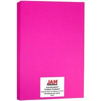 JAM Paper Bright Colour Tabloid Cardstock, 11 x 17, 65lb AstroBrights Fireball Fuchsia Pink, 50 Pack (16728494)-Astrobright fireball fuchsia pink card stock for scrapbooking and creating posters