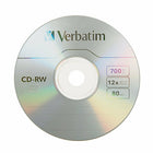 Verbatim CD-RW 700MB 4X-12X High Speed with Branded Surface - 10 Pack-Recording/Read/Write Speed and Time: Certified 4X-12X ultra speed rewrite compatibility