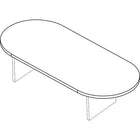 Office Star Napa Collection 95" Racetrack Conference Table, Cherry-Scratch-resistant, textured thermally fused laminate surfaces