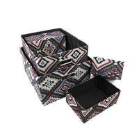 Truu Design Bird Eye Storage Baskets, Set of 5, 15.5 x 8.5 x 13.5 inches, Purple, Red, Blue, White-Dimension: each small basket measures 10" x 4" x 7", medium basket measures 14" x 8" x 12", and large basket measures 15.5" x 8.5" x 13.5" (L x H x W)