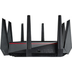 ASUS RT-AC5300 AC5300 Tri Band Gigabit WiFi Gaming Router with MU-MIMO and Parental Control-NitroQAM technology boosts two 5 GHz data rates up to 4334 Mbps and 2.4 GHz up to 1000 Mbps for a seamless experience