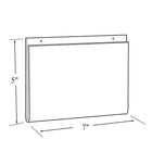 Azar Displays 5" x 7" Horizontal Wall Mount Acrylic Sign Holder, Clear, 10 Pack (162723)-Wall mount frame has pre-cut holes for hanging, hardware is not included