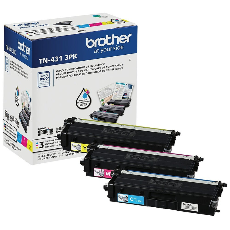 Brother TN431 Standard Yield Colour Toner Cartridges, 3 Pack