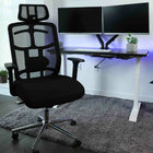 MotionGrey M Mesh Series Office Chair- High Back Executive Ergonomic Chair With Breathable Mesh Back- Black-Ergonomic back support