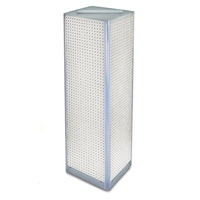 Azar Displays 60" x 16" 4-Sided Pegboard Spinner Floor Display, White (700405-WHT)-Square tower spinner