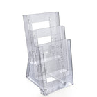 Azar Displays 3-Tier Bi-Fold Size Modular Brochure Holder For Counter, 2 Pack (252305)-Counter top measuring - 9"H x 6"W