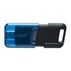 Kingston DataTraveler 80 M 64 GB USB-C Flash Drive - Blue/Black-64 GB storage capacity