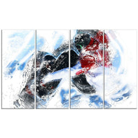 Designart Snow Boarder Down Hill  Canvas Art Print, (PT2550-271)-Print