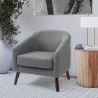 CorLiving LSS-150-C Elwood Modern Tub Chair in Grey-Multifunctional, can be used in the living room, bedroom, or office