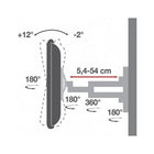 Techly Ultra Slim Wall Mount with Level, 40"-65"-Decorative sleeves on the arms for better cable management and nice appearance