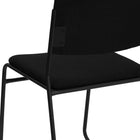 Flash Furniture HERCULES Series High Density Black Fabric Stacking Chair with Sled Base-Black Fabric Upholstery
