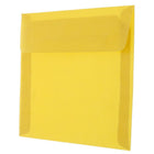 JAM Paper 8.5 x 8.5 Square Envelopes, Gold Translucent Vellum, 50 Pack (PACV597I)-Blank interior for personalized message