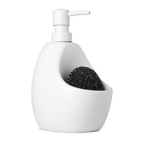 Umbra Joey Ceramic Soap Pump Scrubby, White (330750-660)-Soap Pump