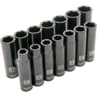 Dynamic Tools 1/2" Drive 14 Piece 6 Point, Deep Impact, Metric Socket Set, 10mm - 23mm-Contains: 10, 11, 12, 13, 14, 15, 16, 17, 18, 19, 20, 21, 22, 23mm