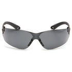 Pyramex Itek Safety Eyewear Glasses, Grey H2X Anti-Fog, 12 Pack-Soft dual injected rubber tips provide non-slip comfort