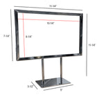Eddie's Countertop Sign Holder - 7" H x 11" W - 4" Posts - Chrome - 6 Pack (130071-6)-Metal - Chrome